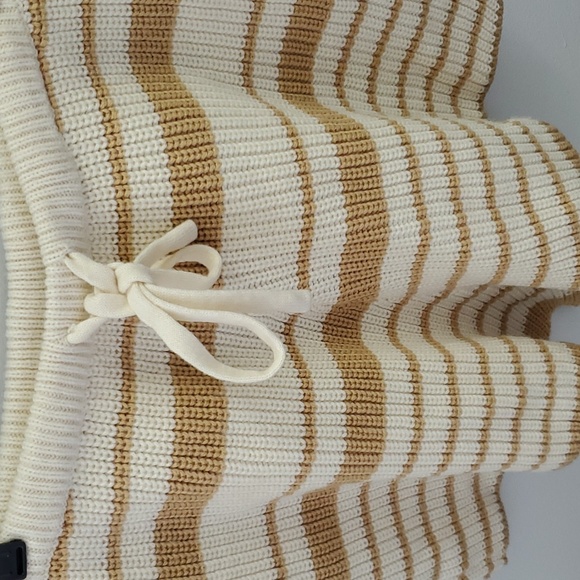 Sabo Knit Shorts Size Medium Cream and Tan - Picture 3 of 7